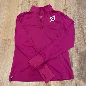 Peloton pink quarter zip size Small. Like new